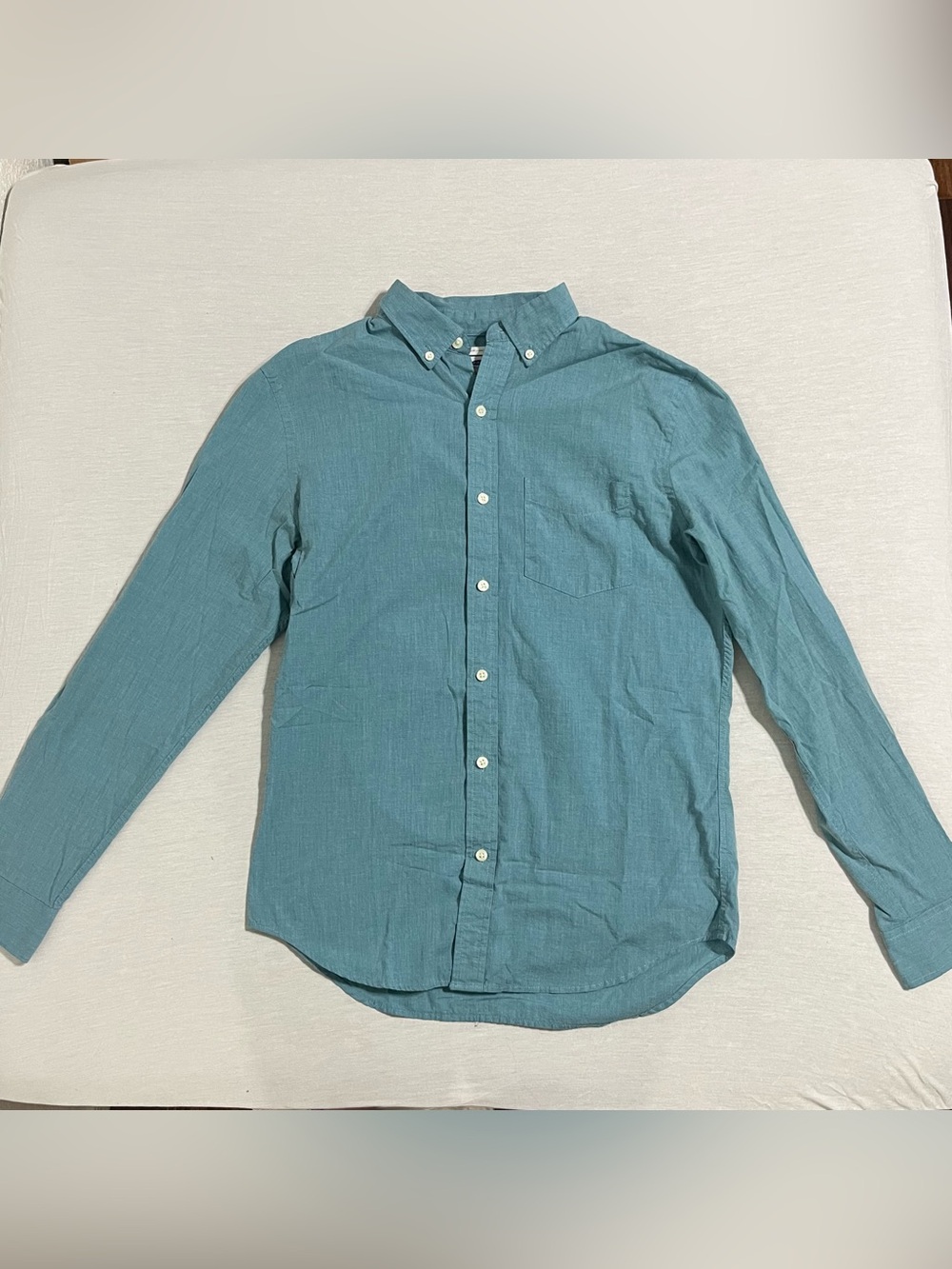 Old Navy Teal Blue Long-Sleeve Button-Down Shirt